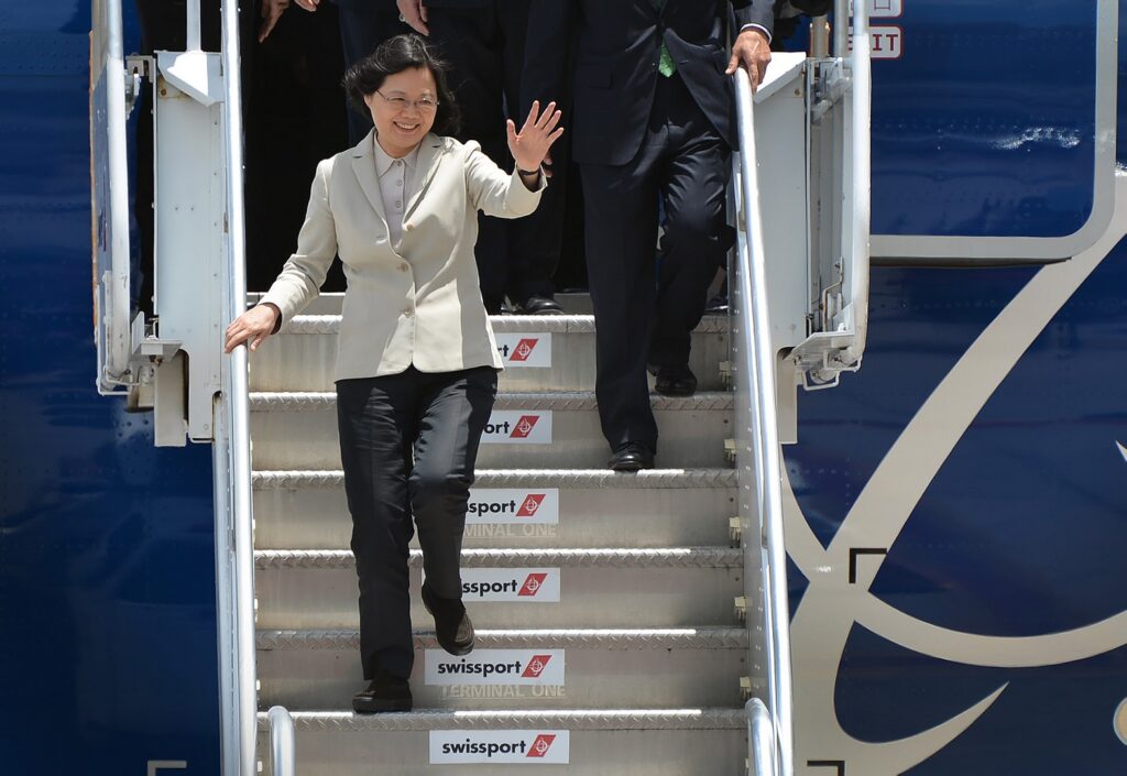 Taiwan President Tsai Ing-wen arrives in Miami