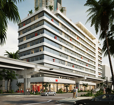 ►Netherlands-based CitizenM will open a 348-room, 12-story hotel at Miami Worldcenter, which will include nearly 2,000 square feet of coworking meeting space.