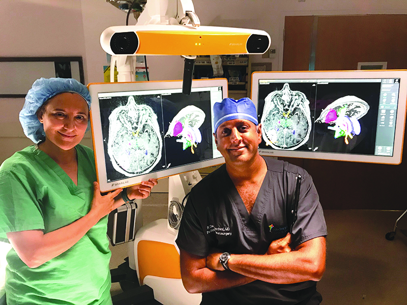 Dr. Lauren Schwartz, a neurosurgeon St. Mary’s Medical Center, and Dr. Dev Bhardwaj, a pediatric neurosurgeon at Palm Beach Children’s Hospital