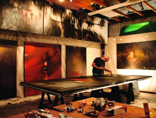 Peter Stromberg in his studio