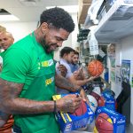 Subway franchisee Haslem signs a basketball