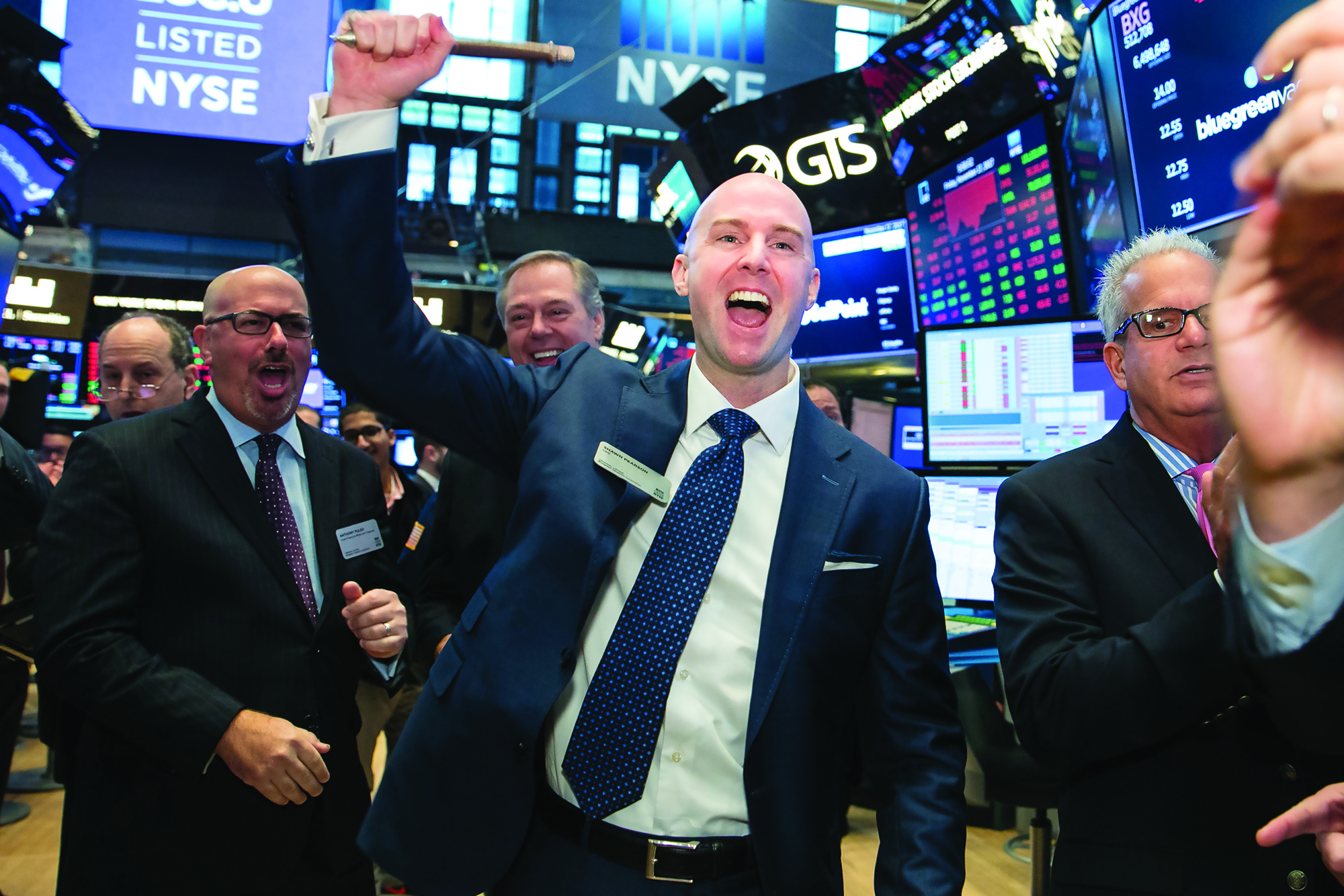 CEO Shawn Pearson celebrates Bluegreen’s IPO at the New York Stock Exchange