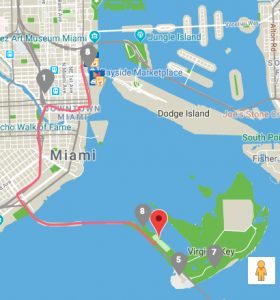 Map of Miami International Boat Show parking