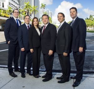 Polsinelli's Miami team: Brian Seidenberg, Michael P. Gennett, Marisa Rodriguez Wilson, J. Everett Wilson, Milton A. Vescovacci and James D. Barnett