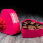 A heart shaped box of chocolates from Hoffman's Chocolates
