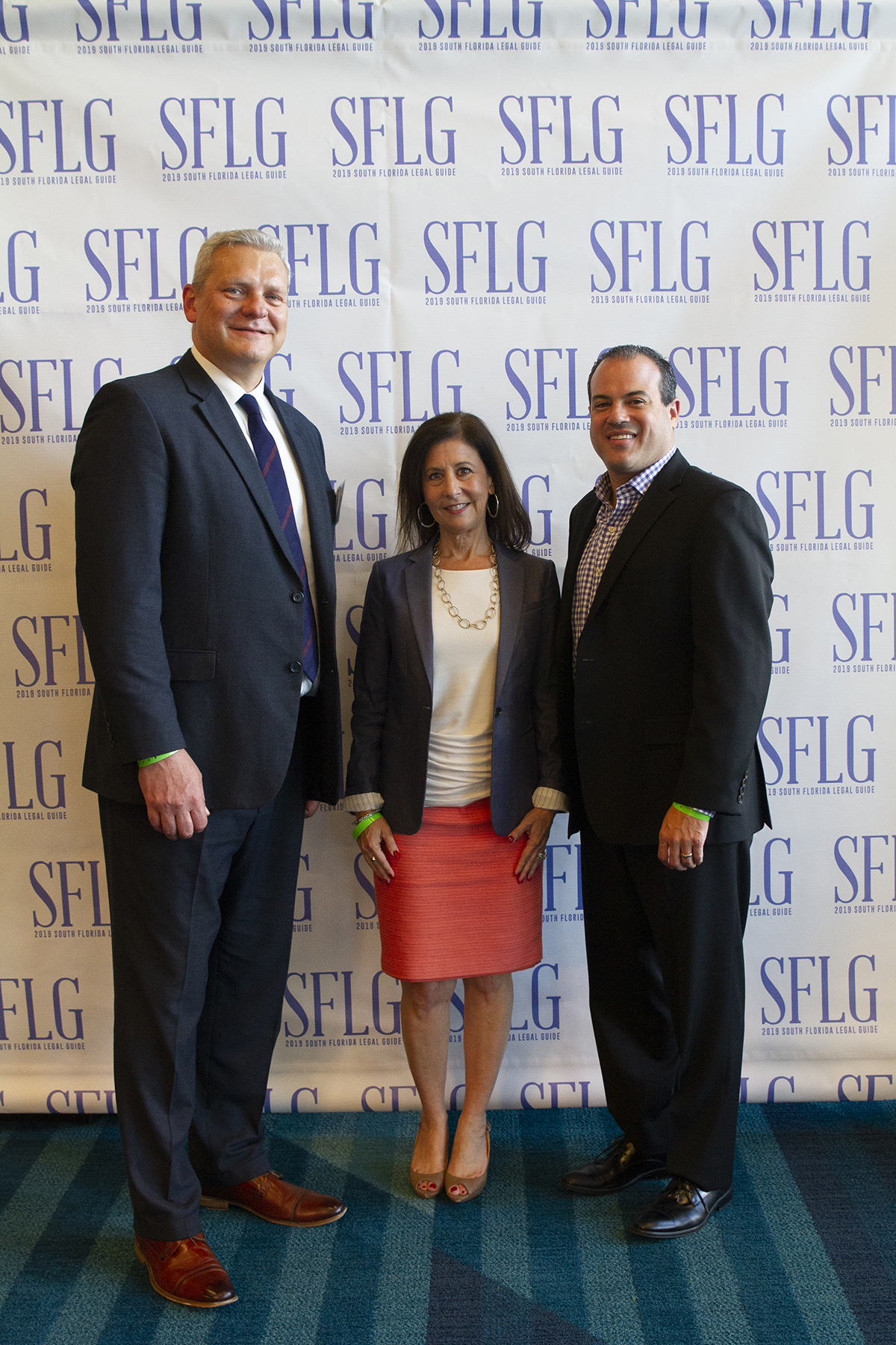 Leaders from North Broward Preparatory School, which sponsored the event: Boarding Admissions Manager Mike Rodgers, Head of School Elise R. Ecoff and Chairman Adam Marshall of Marshall Grant PLC