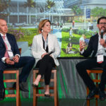 Jose Antonio Perez Helguera, managing director of Agave Holdings, developer of The Plaza in Coral Gables; Tere Blanca, founder, chairman and CEO of Blanca Commercial Real Estate; and David Martin, president and CEO Terra Group, talked about creating projects that enhance neighborhoods