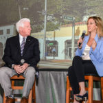 William D. Talbert III, president and CEO of the Greater Miami Convention and Visitors Bureau with Jessica Goldman Srebnick, CEO and principal of Goldman Properties. Srebnick talked about how her father, the late Tony Goldman, was a key player in Miami Beach, which he saw as the American Riviera, and the Wynwood area, which he saw as a home for the creative class.