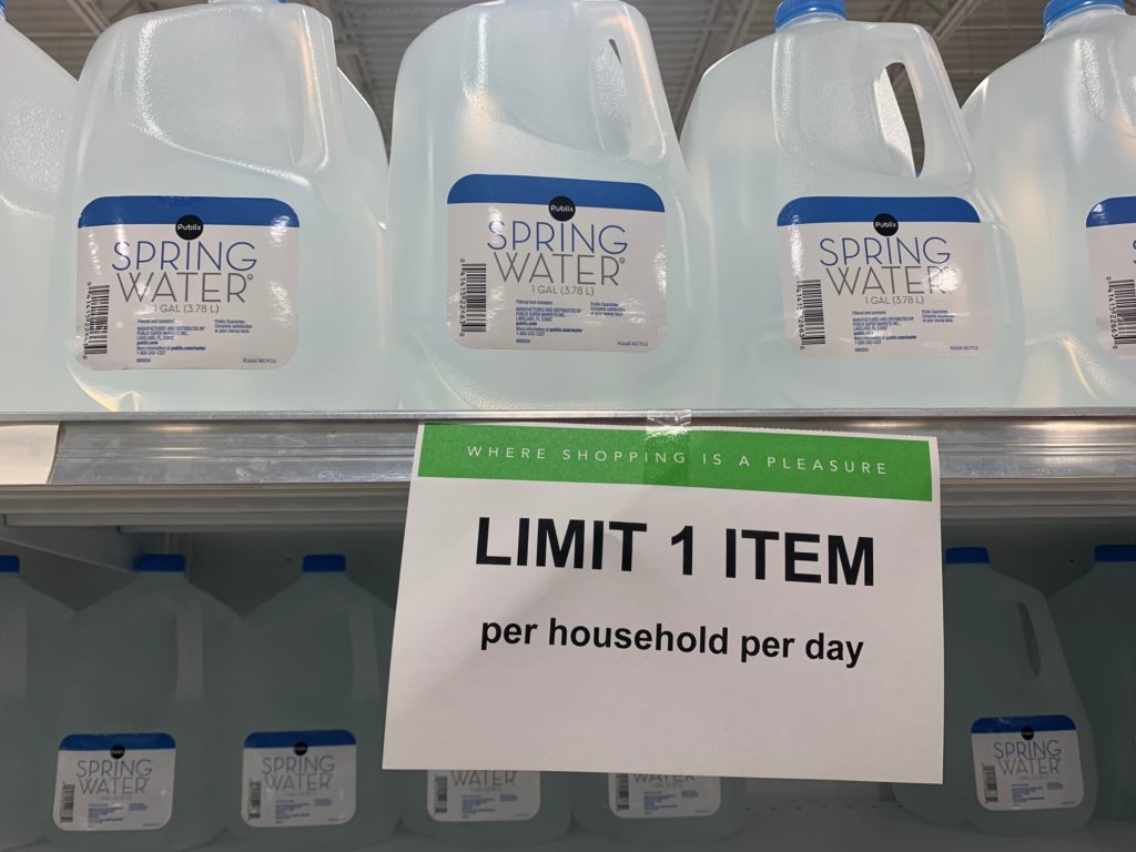 water at Publix