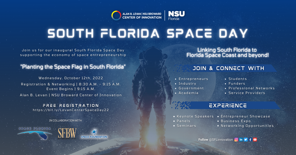 NSU Broward Center of Innovation to Host NASA for South Florida Space